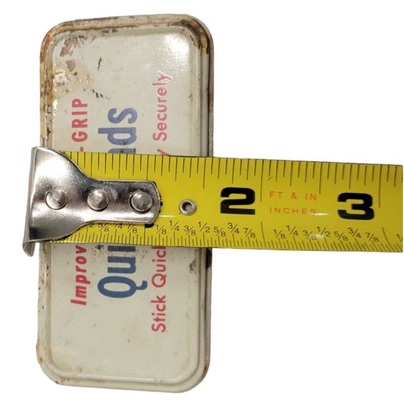 Vintage Rexall Quik Bands Metal Tin Box Pro Cap Bandages Empty Retro First Aid - Picture 11 of 11